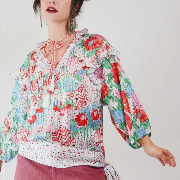 1980s vintage Diane Freis blouse VTG